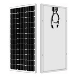 Werchtay Panel Solar De 100 W, 12 V/24 V, Monocristalino, Mo