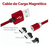 Cable Usb Magnético Para Carga Rápida / V8-tipo C-iPhone/