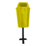 Bote Contenedor De Basura Para Exterior 50 Litros Amarillo