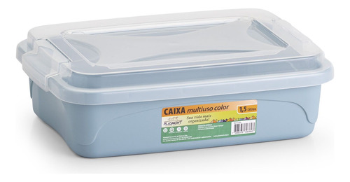 Kit 12 Caixas Organizadora 1,5l Transparente Tampa Com Trava