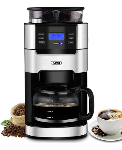 Cafetera Gevi, Con Molinillo Integrado, 900w, 10 Tazas [u]