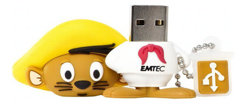 Pen Drive Emtec Usb 4gb Looney Tunes Ligeirinho Usb 2.0 Cor Branco Ligeririnho