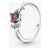 Anillo Pandora Rosa De La Bella Y Bestia Disney - Plata S925