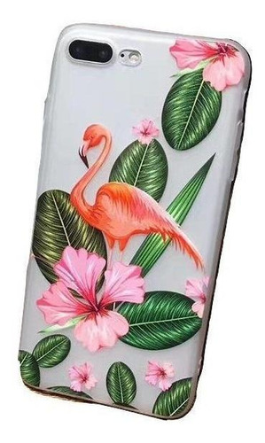 Funda Flamingo Para iPhone Flores Plantas Vacaciones Playa