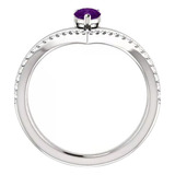 Diamante Morado Geométrico De Moda Femenina