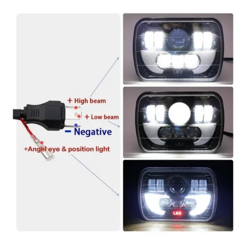 2 Faros Led De Lujo Para Eagle Luv Nissan Toyota Jeep Foto 2