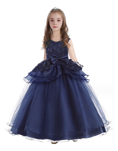 Vestido Longo Infantil Menina Princesa Renda Cinderela