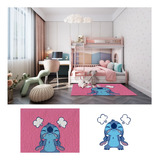 Tapete Alfombra 3d Diseño Único Sala Para  Decorativa Stitch