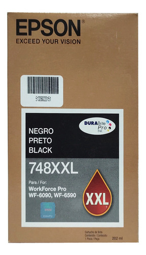 Tinta Epson Para Work Force Pro Wf6090,wf6590 748xxl Negro