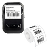 Impressora De Etiquetas Bluetooth + 1 Bobina De Etiquetas Cor Preto Com Etiqueta 50x30mm Bivolt