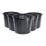 Kit Vaso Embalagem P/mudas C/alça Preto Nutriplan 18l 10und