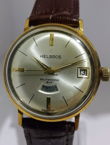 Fino Reloj Alemán Helbros Automático '60s Antíguo No Rolex