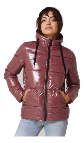 Campera Puffer Mujer Metalizada Abrigada Importada Pixxel