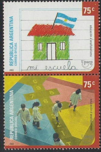 2002 Upaep Educación Analfabetismo- Argentina (sellos) Mint