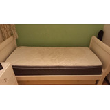 Cama Laqueada Blanca Con Cama Ab Con Patas Pleg 2 Colchones 