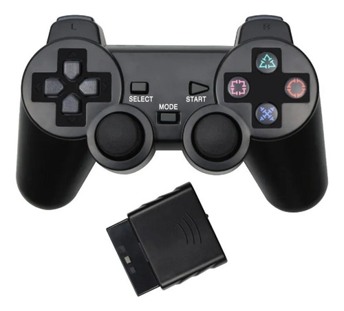 Controle P/ Ps2 Joystick Sem Fio 2.4ghz Gamepad Vibração