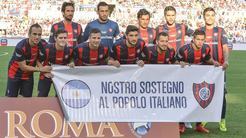 Camiseta San Lorenzo Vs Roma 2016 Titular 16 Belluschi T. Xl