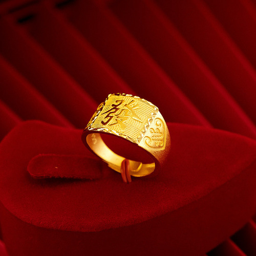 Anillo Lucky Lucky Opening Para Hombre Chapado En Oro Aluvia