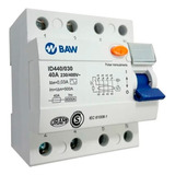 Baw-id440/30 Disyuntor Tetrapolar 40amp 4x40 30ma Baw Iram 4 X 40a