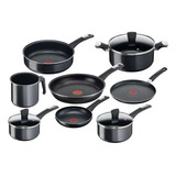 T-fal Batería De Cocina 11 Piezas Hard Titanium Tefal Tfal