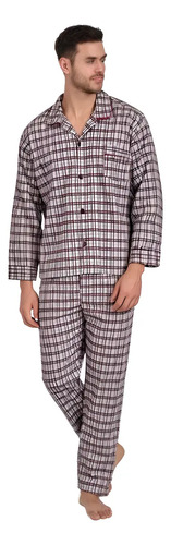 Pijama Caballero Camisera Franela Star West Algodón Cuadro