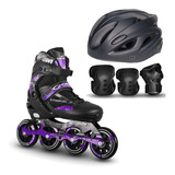 Patines Canariam Roller Team + Kit De Protección C4 +casco