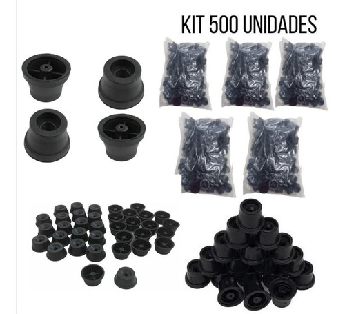 Kit 500 Pezinho De Puff/bau Sofazinho Redondo Plastico Medio