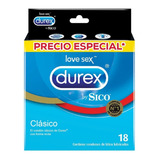 Durex Condones Clásicos Caja Con 18 Piezas By Sico