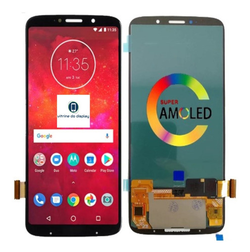 Tela Touch Display Amoled P/ Moto Z3 Play Xt1929 - Preto 