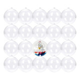 20 Bolas Decorativas Rellenables De Plastico Transparente Bo
