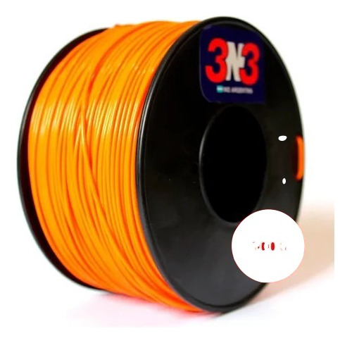 Filamento 3d Pla 3n3 De 1.75mm Y 500g Naranja- N4print