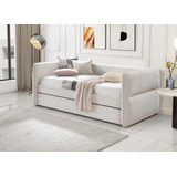 Daybed Minimalista Philipa, Beige, Elegante Cama Canguro