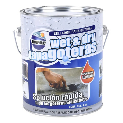 Sellador Tapagoteras 3.78 Litros Negro Impac Wet & Dry | MercadoLibre