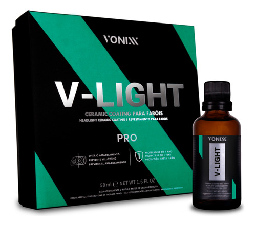 V-light Vitrificador Para Faróis 50ml Vonixx Vitrificação