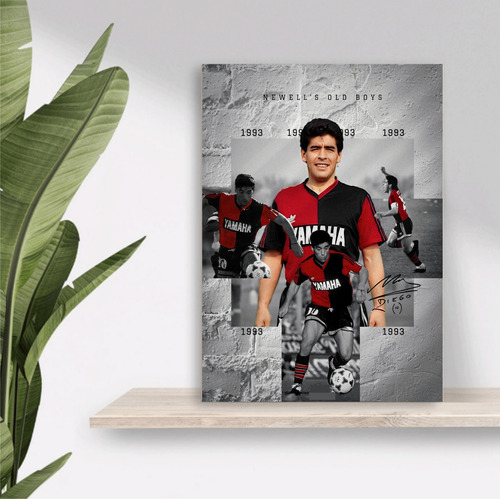 Cartel 15x20 Chapa Homenaje Camiseta Newells Diego Yamaha