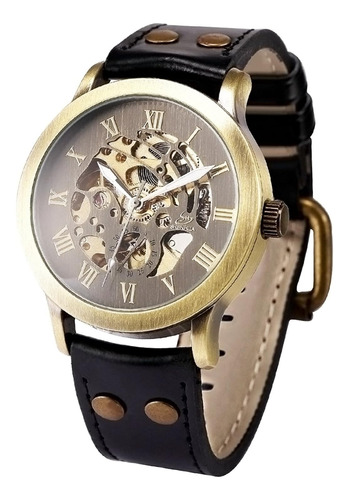 Reloj De Pulsera New Brand Mall Para Hombre Steampunk Skelet