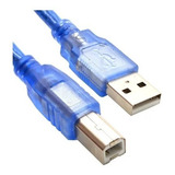 Cable Usb 2.0 Para Impresora Escaner 1.5 Mts Blindado Azul 