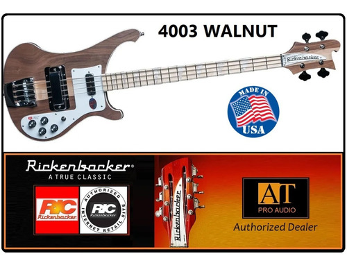 Rickenbacker 4003w Walnut Baixo Original Usa Na At Proaudio