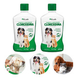 Kit 2 Shampoo Clorexidina Cães Gato Coceira Alergia Kelldrin