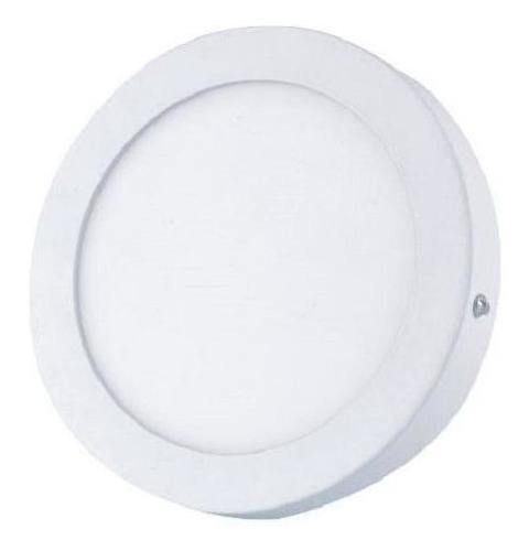 Panel Led Circular 12w Luz Cálida Sobrepuesto Blanco D17cm