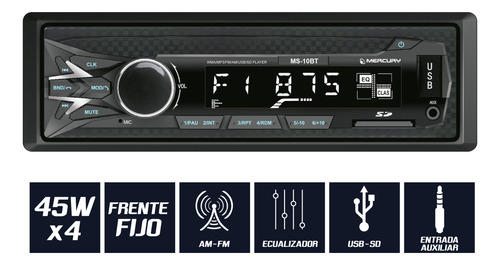 Estereo Bluetooth Fm Am Mercury Simple Din App