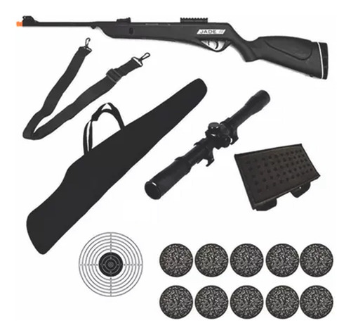 Carabina Rifle Pressão Cbc Jade Pro Nitro 5.5 + Kit Completo