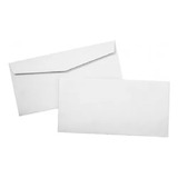 Sobres Blancos Oficio Ingles 70grs 12x23,5 Cm Caja X 500 Sob Color Blanco