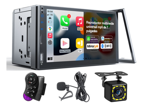 7''2 Din Carplay Auto Estéreo Mirrorlink Con Pantalla Táctil