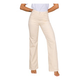 Calça Feminina Wide Leg Off White Média Consciência 21680