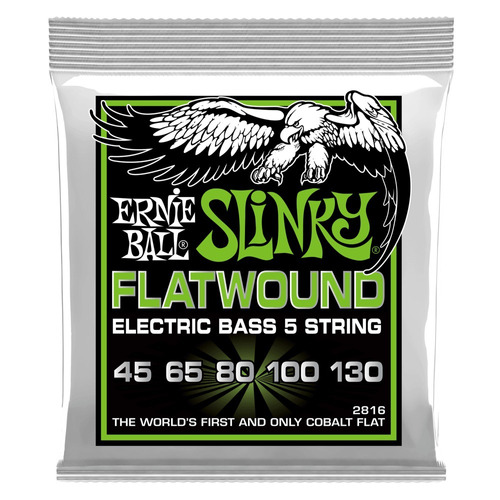 Ernie Ball Slinky Flat Enc. Bajo Eléctrico 5 Cdas 045-130