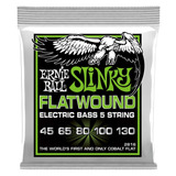 Ernie Ball Slinky Flat Enc. Bajo Eléctrico 5 Cdas 045-130