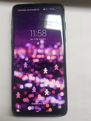 Celular Samsung S 10  128 Gb Preto  8 Gb Ram G 973 Usado 