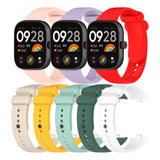 8 Correa Silicon Para Redmi Watch 4 / Xiaomi Mi Band 8 Pro