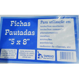  Kit C/2 Bloco Ficha Pauta  5x8 12,7x20,3 Cm 100 Folhas